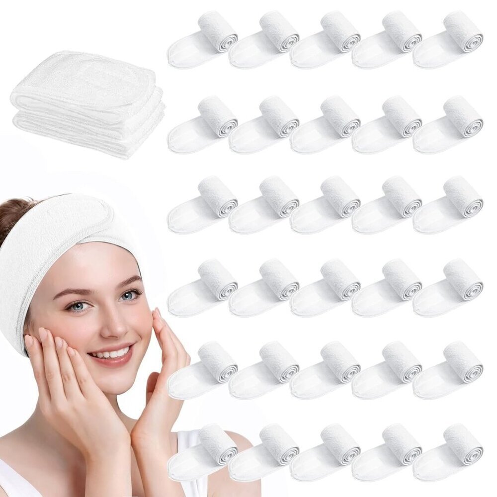 Spa Headbands Adjustable Non-Slip Face Wrapping for Makeup Skincare Yoga